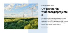 Wind Power Technologies - Functionaliteit Één Paginasjabloon