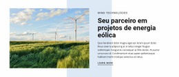 Tecnologias De Energia Eólica - Funcionalidade Do Modelo De Uma Página