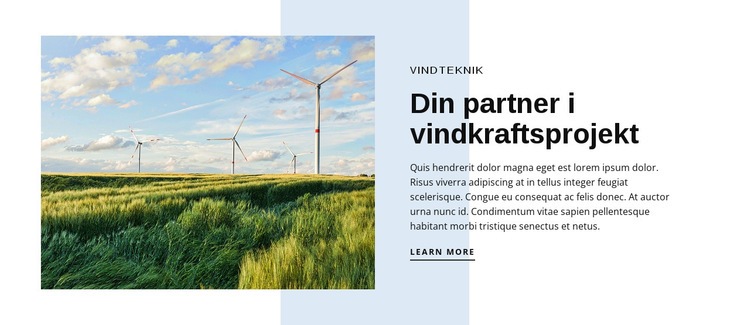 Wind Power Technologies Webbplats mall