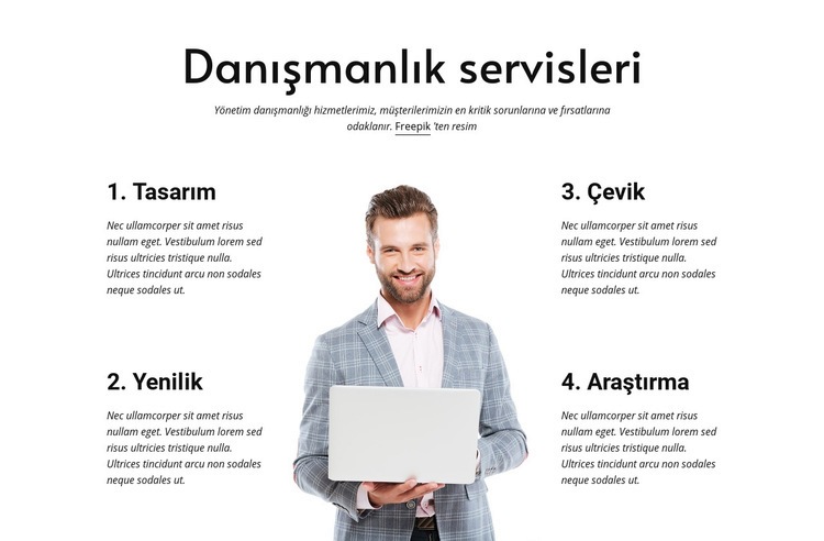 Çevik ve dayanıklı bir iş oluşturun HTML5 Şablonu