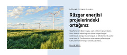 Rüzgar Enerjisi Teknolojileri - Basit Web Sitesi Şablonu