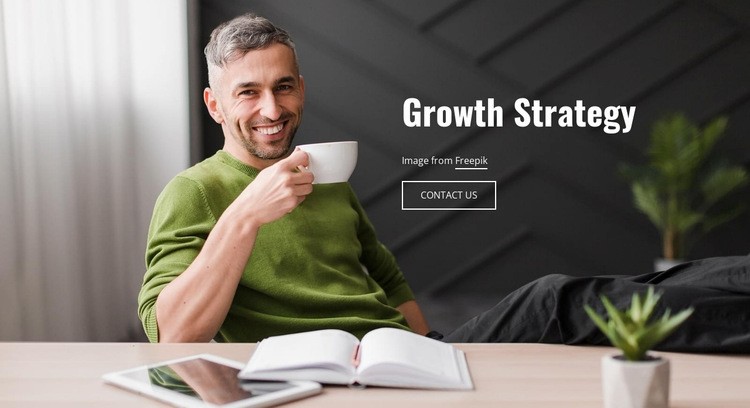 Tillväxtstrategi Html webbplatsbyggare