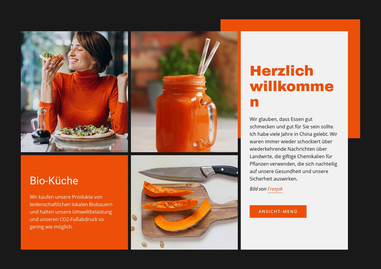 Bio-Küche Website-Vorlage