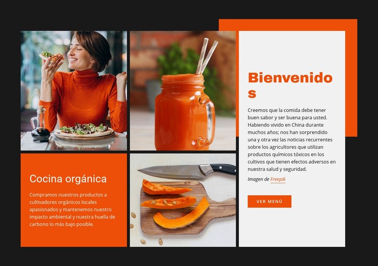 Cocina orgánica Diseño de páginas web