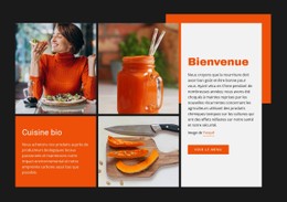 Cuisine Bio Modèle HTML CSS Réactif