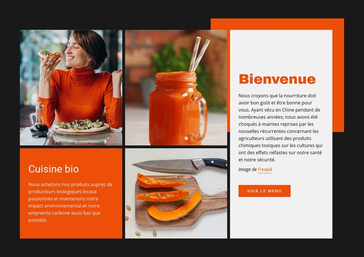 Cuisine bio Modèle HTML