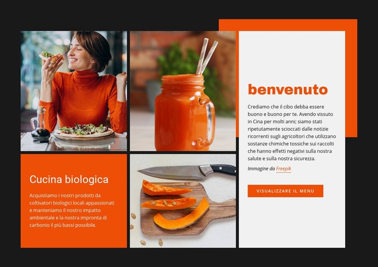 Cucina biologica Costruttore di siti web HTML
