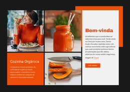 Cozinha Orgânica Modelos De Website De Restaurante