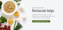 Superbe Conception De Site Web Pour Restaurant Belge