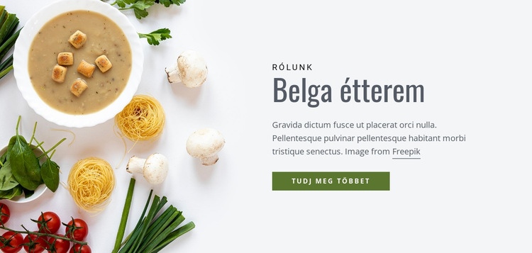 Belga étterem Weboldal sablon