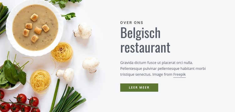 Belgisch restaurant CSS-sjabloon