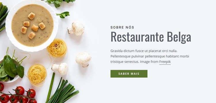 Restaurante Belga Design do site