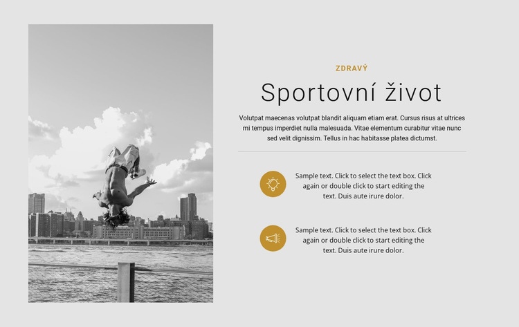 Sport je životní styl Šablona CSS