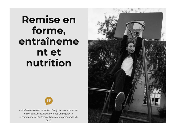 Terrains de sport Thème WordPress