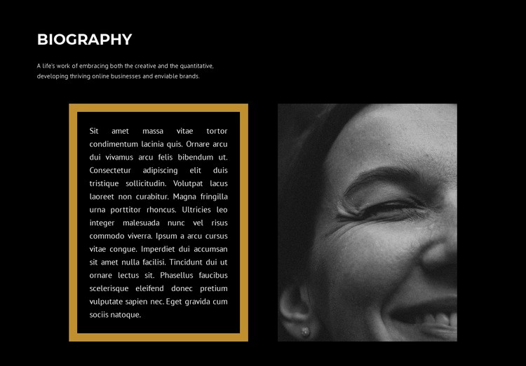 about the author Homepage Design