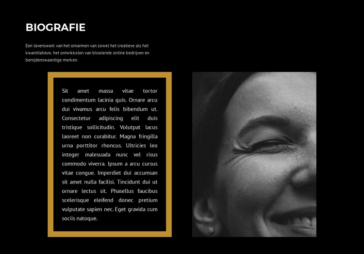 Over de auteur Website mockup