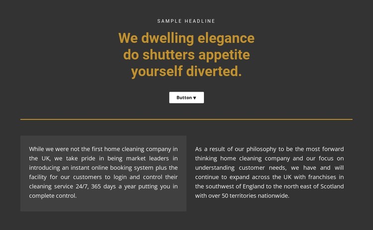 Text on a dark background CSS Template
