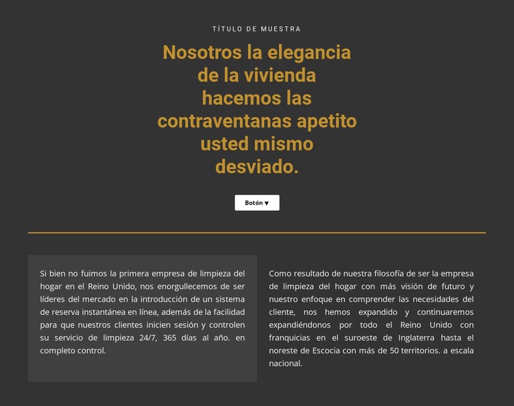 Texto sobre un fondo oscuro Plantilla CSS