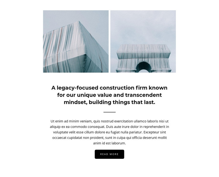 Construction of significant objects HTML Template