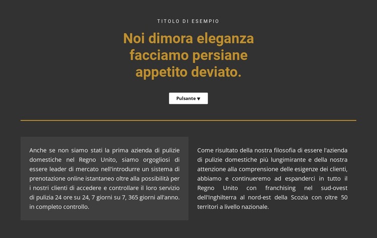 Testo su sfondo scuro Modelli di Website Builder