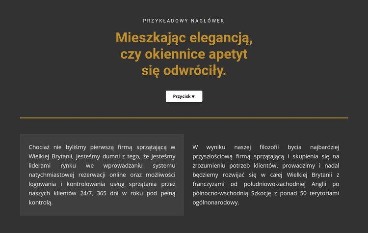 Tekst na ciemnym tle Szablony do tworzenia witryn internetowych