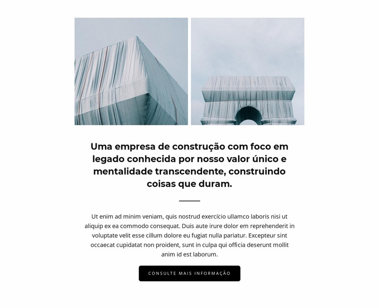 Construção de objetos significativos Construtor de sites HTML