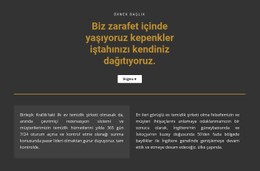 Karanlık Bir Arka Plan Üzerinde Metin Için HTML5 Duyarlı