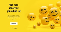 Wie Man Jederzeit Glücklich Ist – Website-Mockup-Vorlage