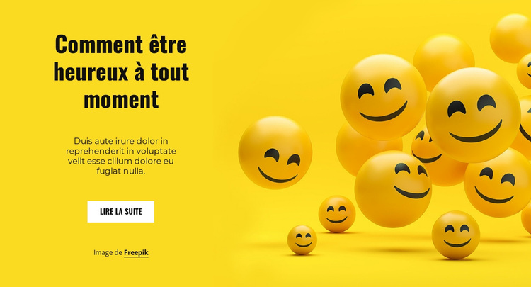 Comment être heureux à tout moment Thème WordPress