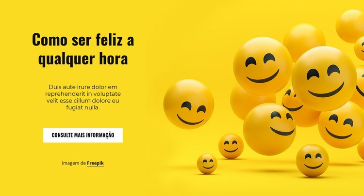 Como ser feliz a qualquer hora Modelos de construtor de sites