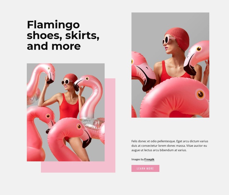 Flamingo mode Html webbplatsbyggare