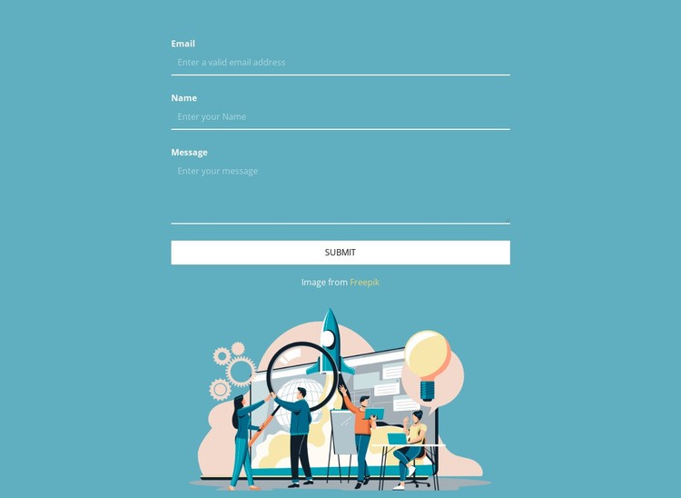 Our application form Homepage Design