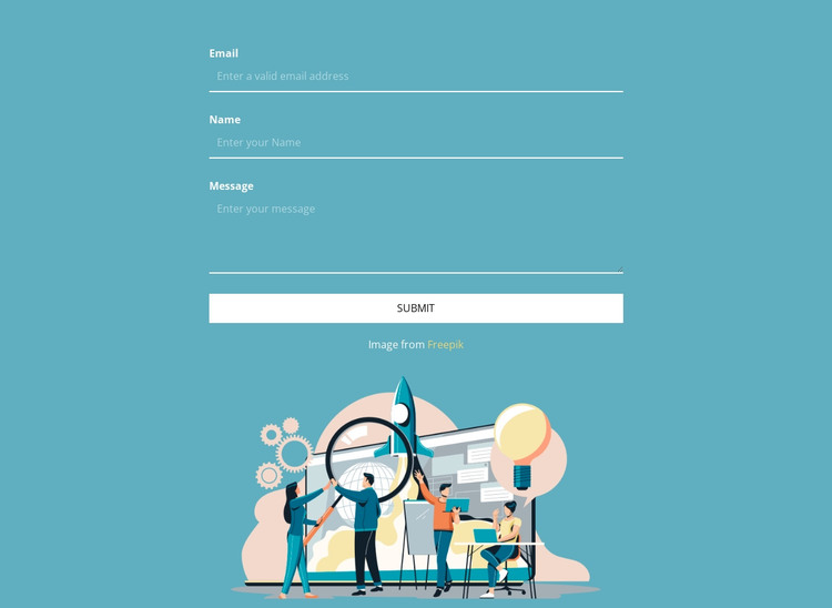 Our application form HTML Template