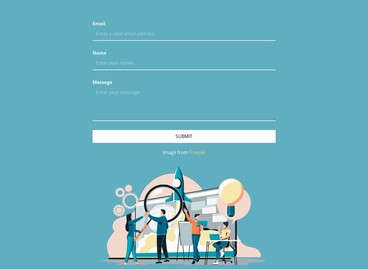 Our application form Wix Template Alternative