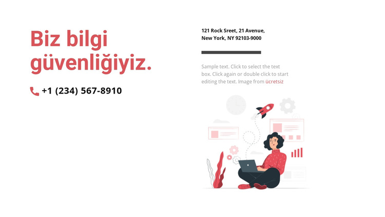 Hızlı iletişim için Web Sitesi Şablonu