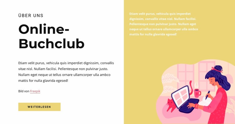 Buchclub Website-Modell