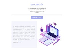 Plantilla Exclusiva De Una Página Para Biografía Del Diseñador Web