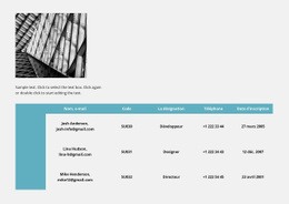 Tableau Des Métiers - Maquette De Site Web Pour N'Importe Quel Appareil