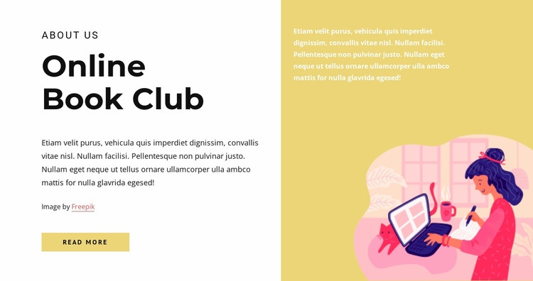 Book club Homepage Design