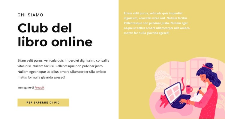 Club del libro Mockup del sito web