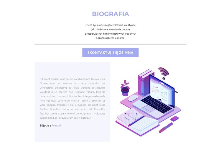 Biografia projektanta stron internetowych Wstęp