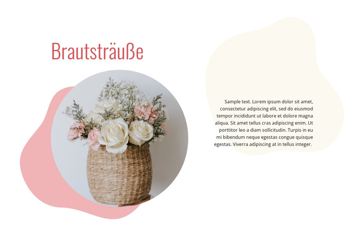 Brautsträuße Website-Vorlage