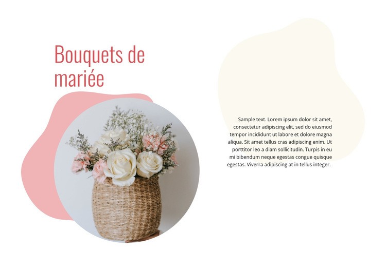 Bouquets de mariée Modèles de constructeur de sites Web