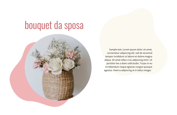 bouquet da sposa Mockup del sito web