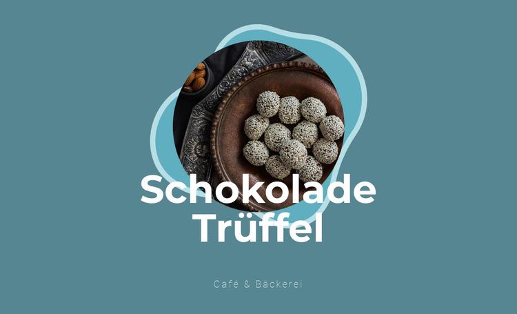 Schokoladentrüffel Website-Vorlage