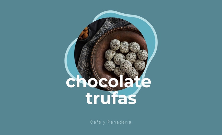 Trufas de chocolate Plantillas de creación de sitios web