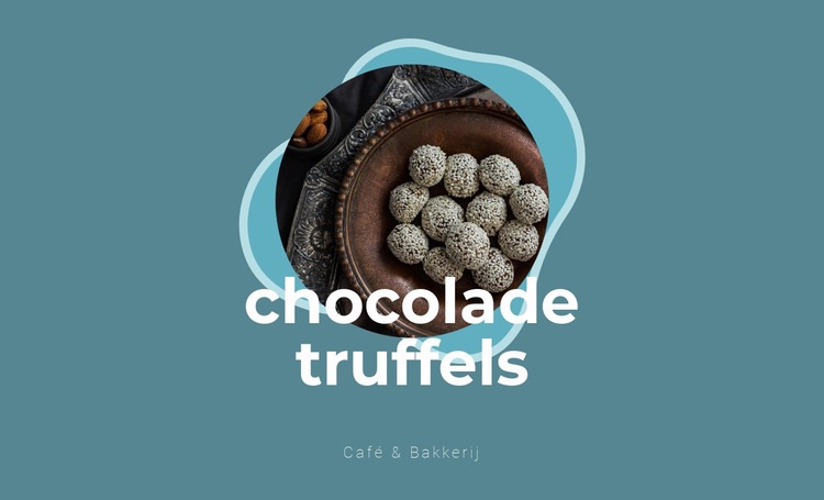Chocolade truffels Website mockup