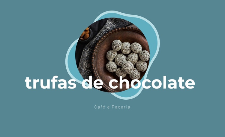 Trufas de chocolate Maquete do site