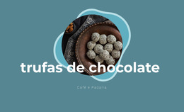 Trufas De Chocolate - Modelo De Página De Destino