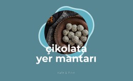 Çikolata Truffles Ücretsiz CSS Web Sitesi Şablonu